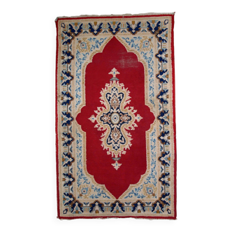 Tapis Vintage Kerman en Laine, Années 1970, Élégance Classique du Moyen-Ori