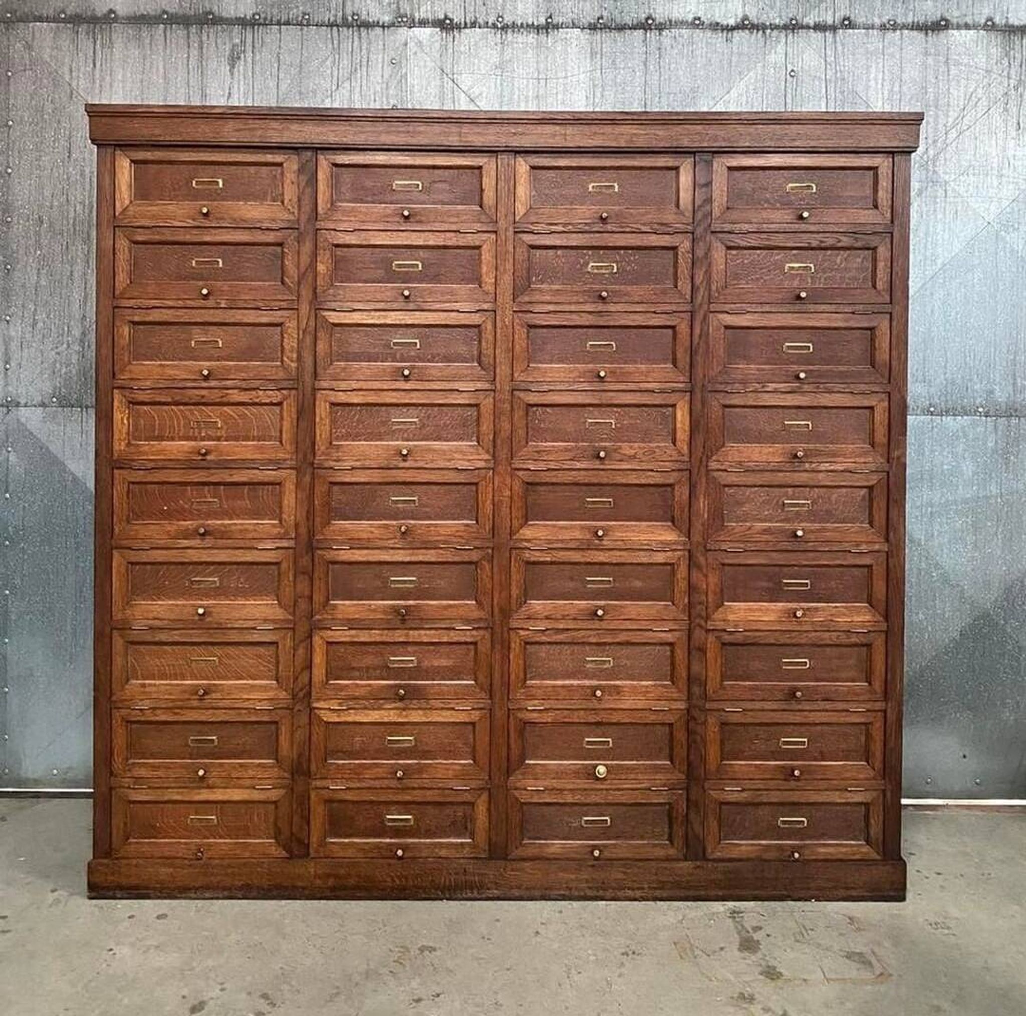 Antique Drop-Front Filing Cabinet | Oak Clerk’s Cabinet | Historic Storage