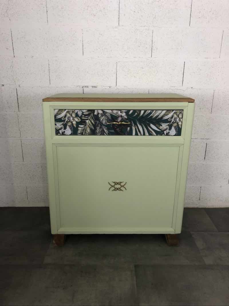 Vintage folding bed cabinet