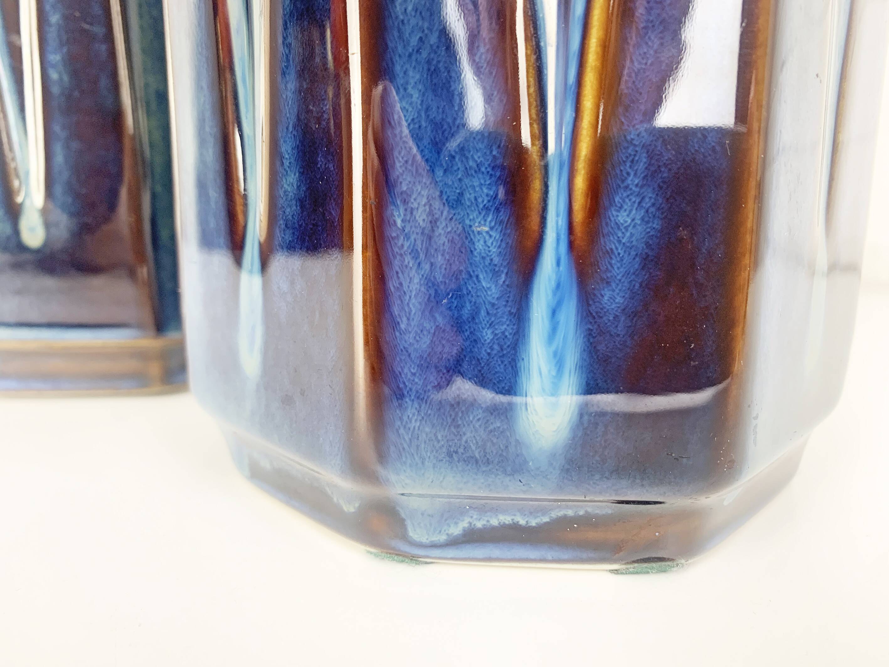 Pair of Einar Johansen ceramic table lamps, Soholm, Denmark, 1960s