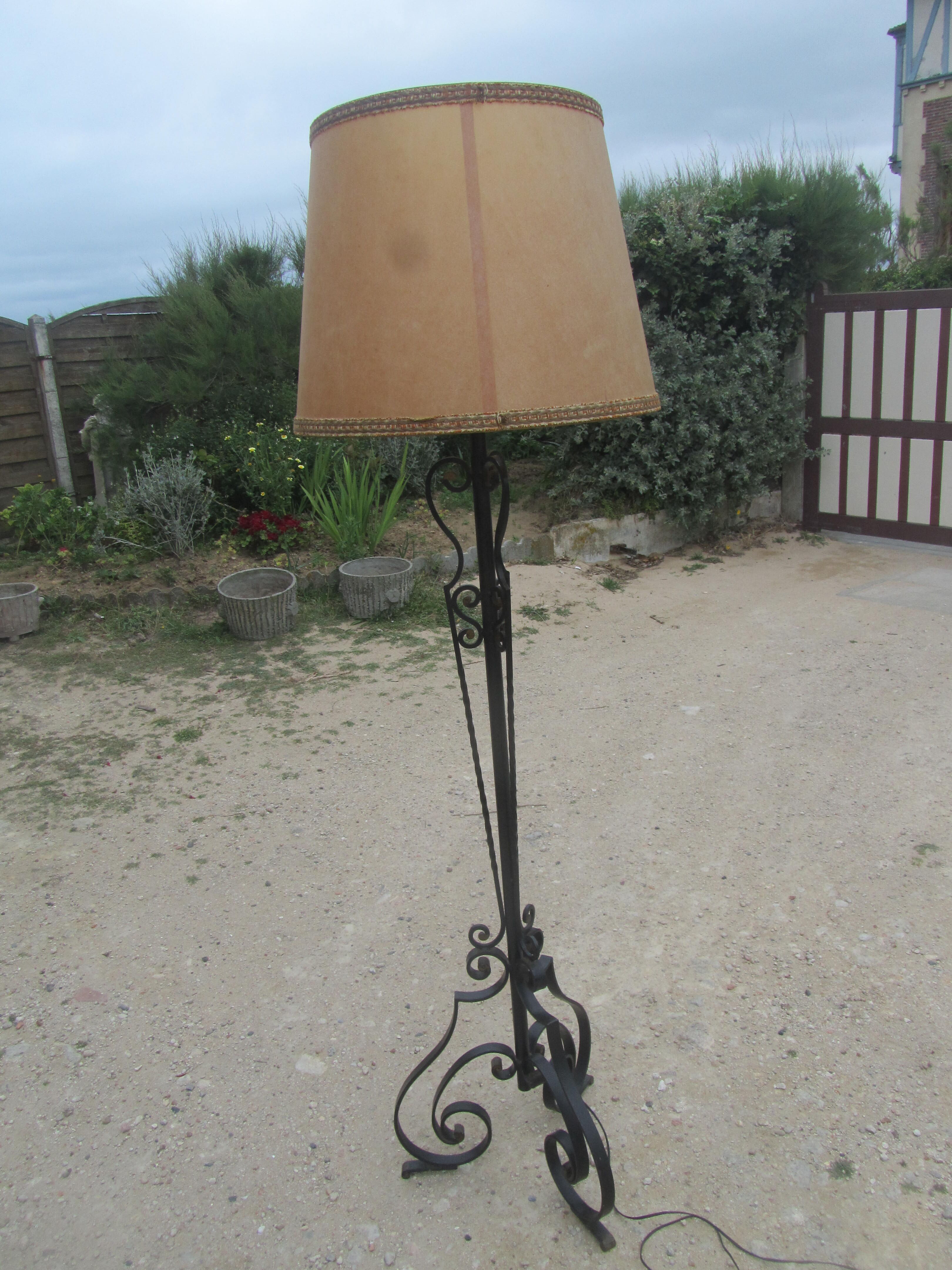 1950s wrought iron lamppost