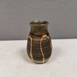 Small ceramic vase with "runny" glaze. Denmark 1980s.