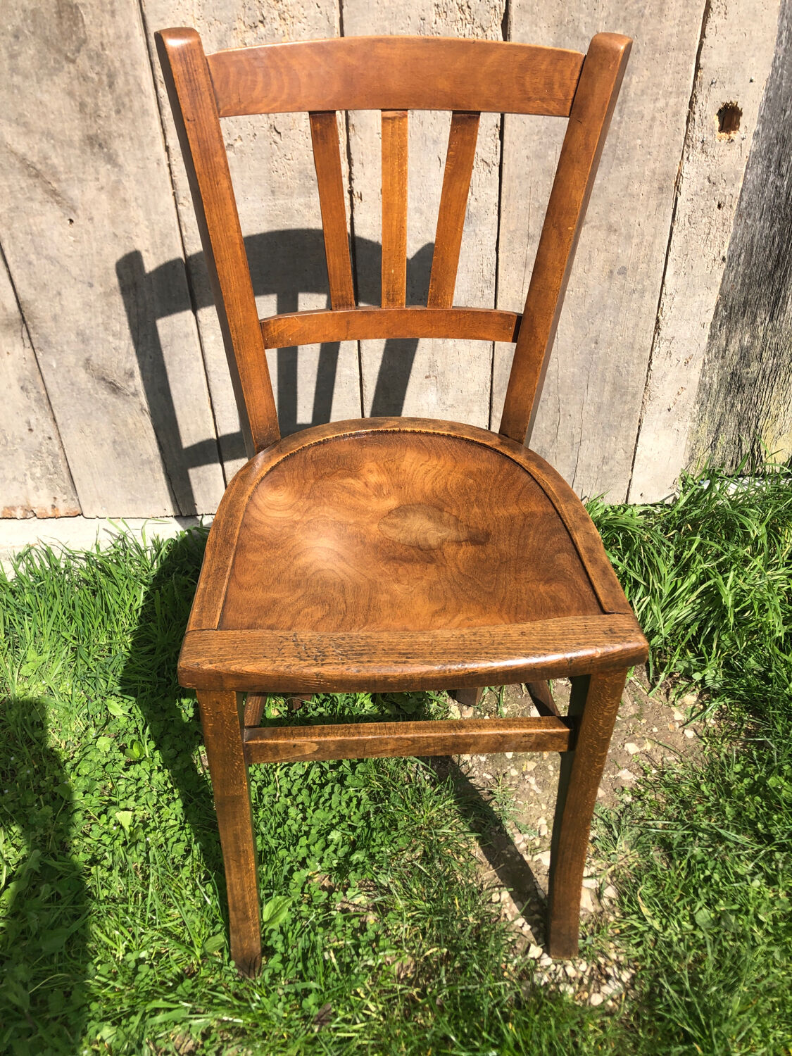 Luterma bistrot chair in wood 70s vintage