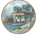 Ancient painting, Marine, the Riviera 50/60s