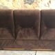 3-seater space-age convertible sofa - corded brown velvet - Design 1970
