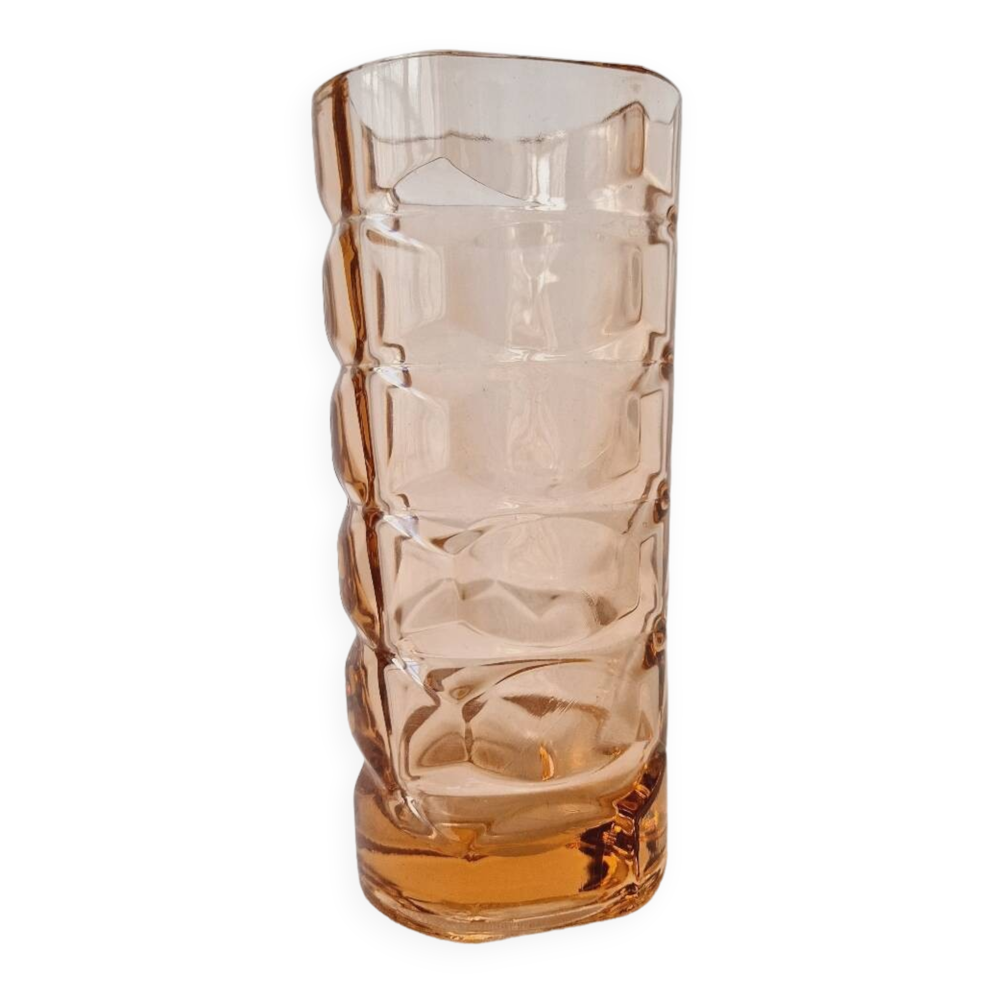 Art Deco style 'Rosaline' glass vase '60s - Luminarc Vintage
