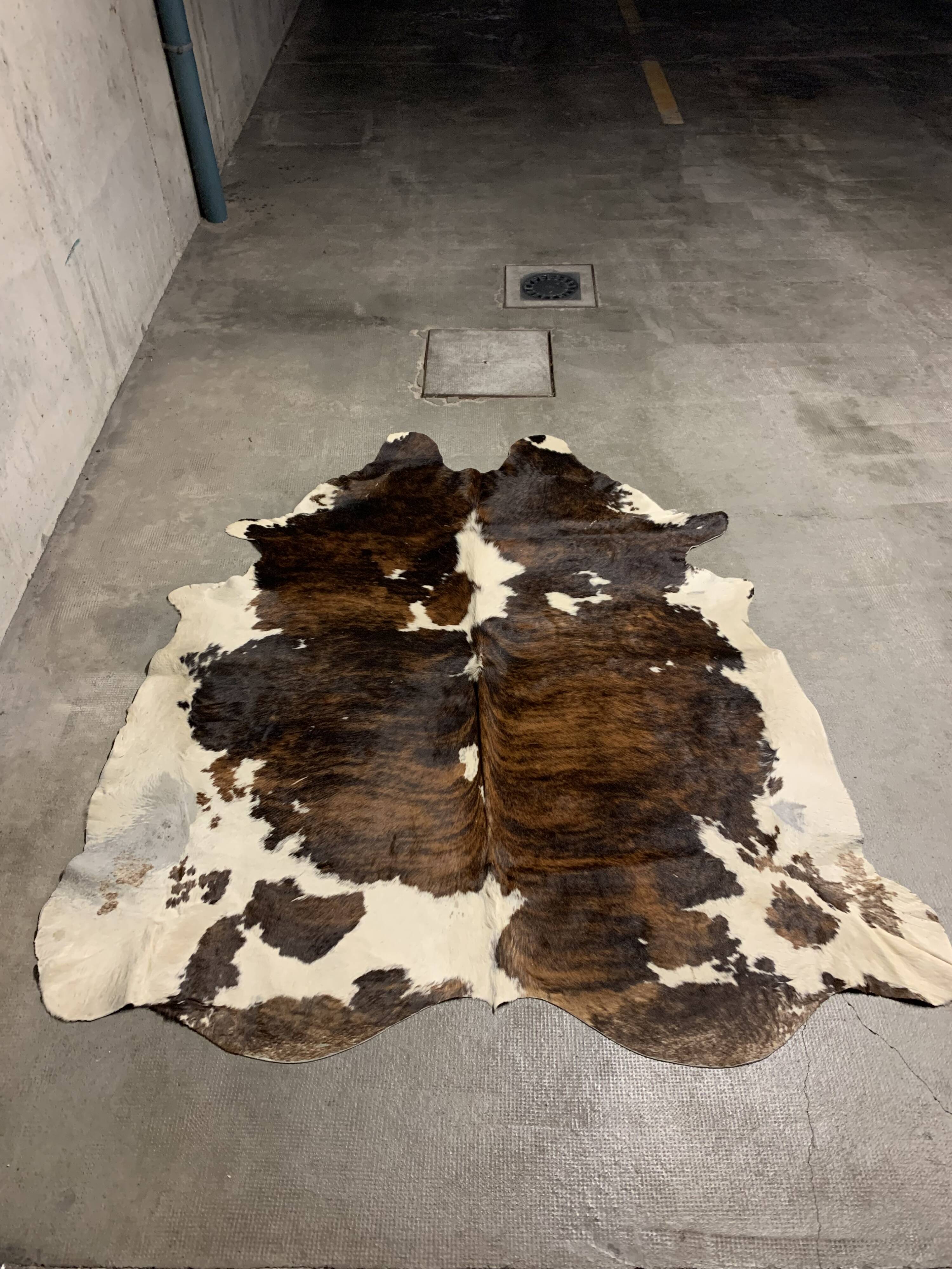 Vintage cowhide rug 1970