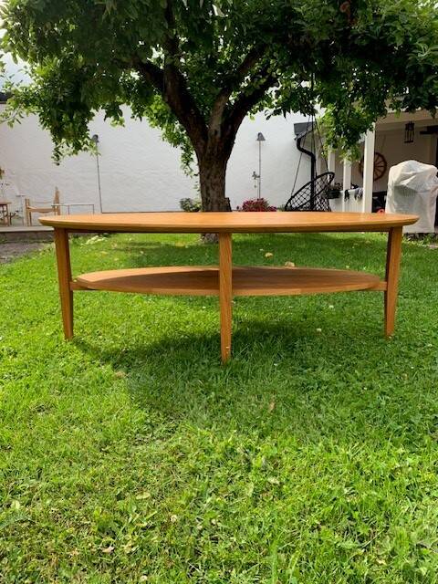 Solid beech coffee table - Sweden 70s/80s
