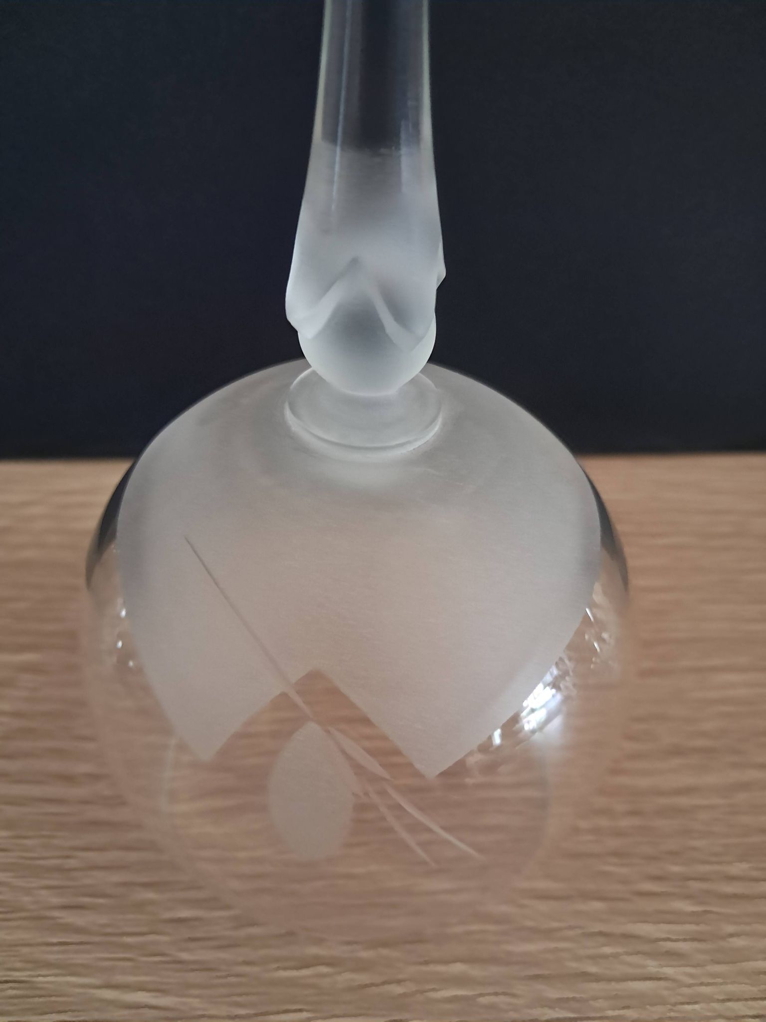 3 verres à vin  ballon en cristal de bohème