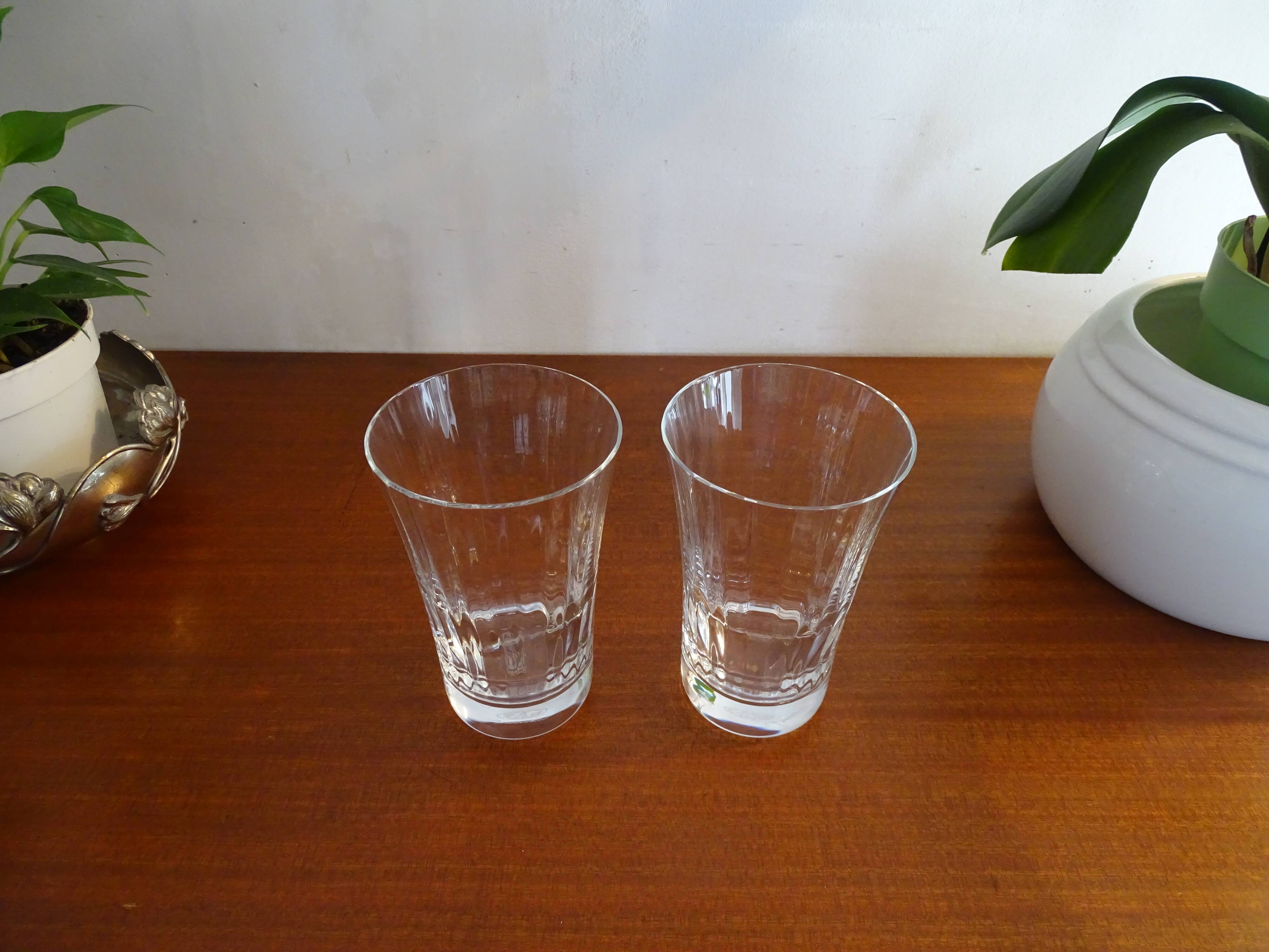 2 verres chopes cristal de Baccarat - Mathias Mille nuits - 14 cm