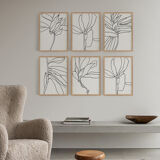 Set of 6 giclee prints. Botanical series