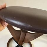 Vintage 60s tripod oak stool