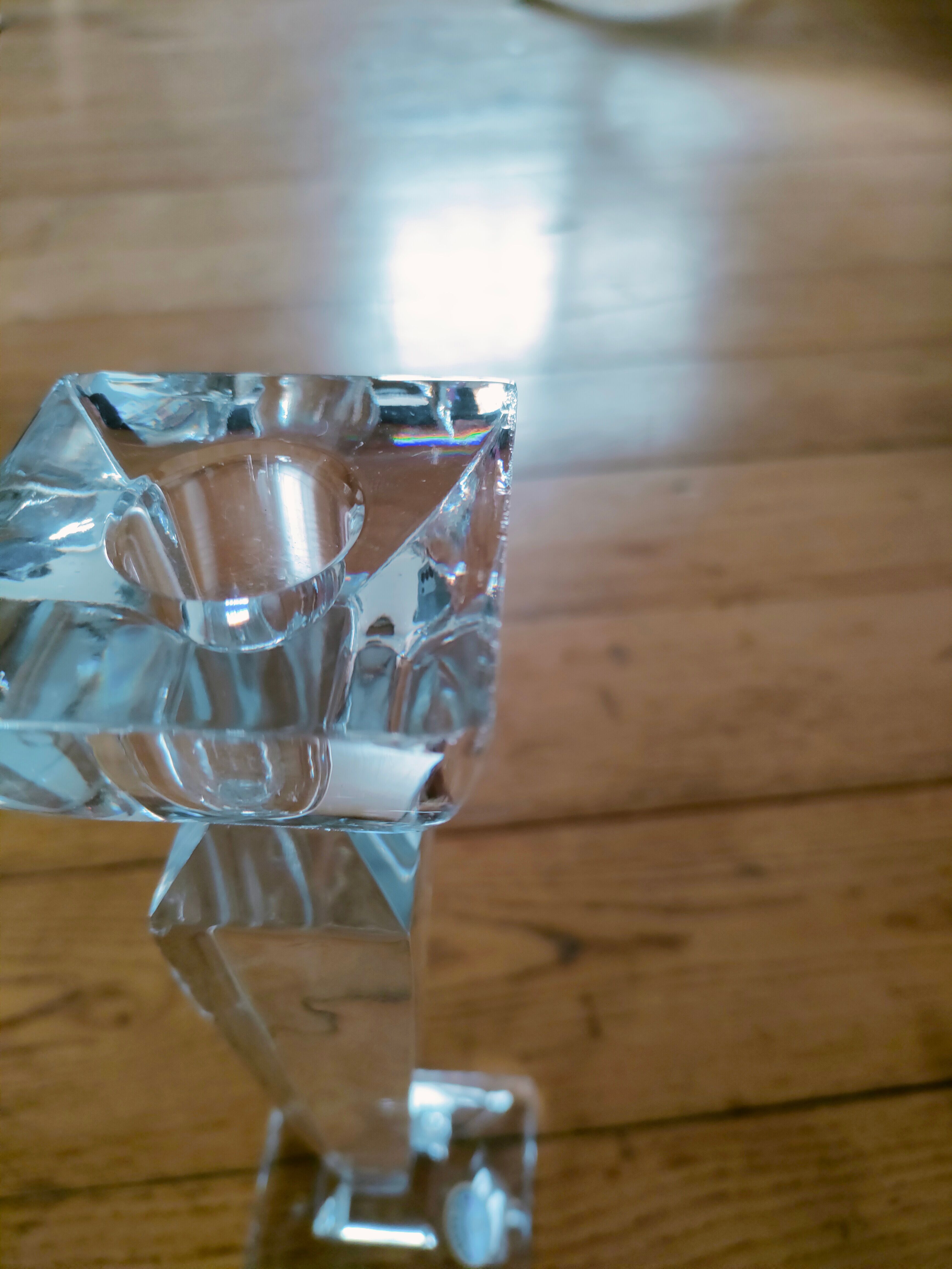 Candle holder solid crystal chandelier plain of boheme empery