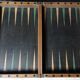 Backgammon game old wooden board game
