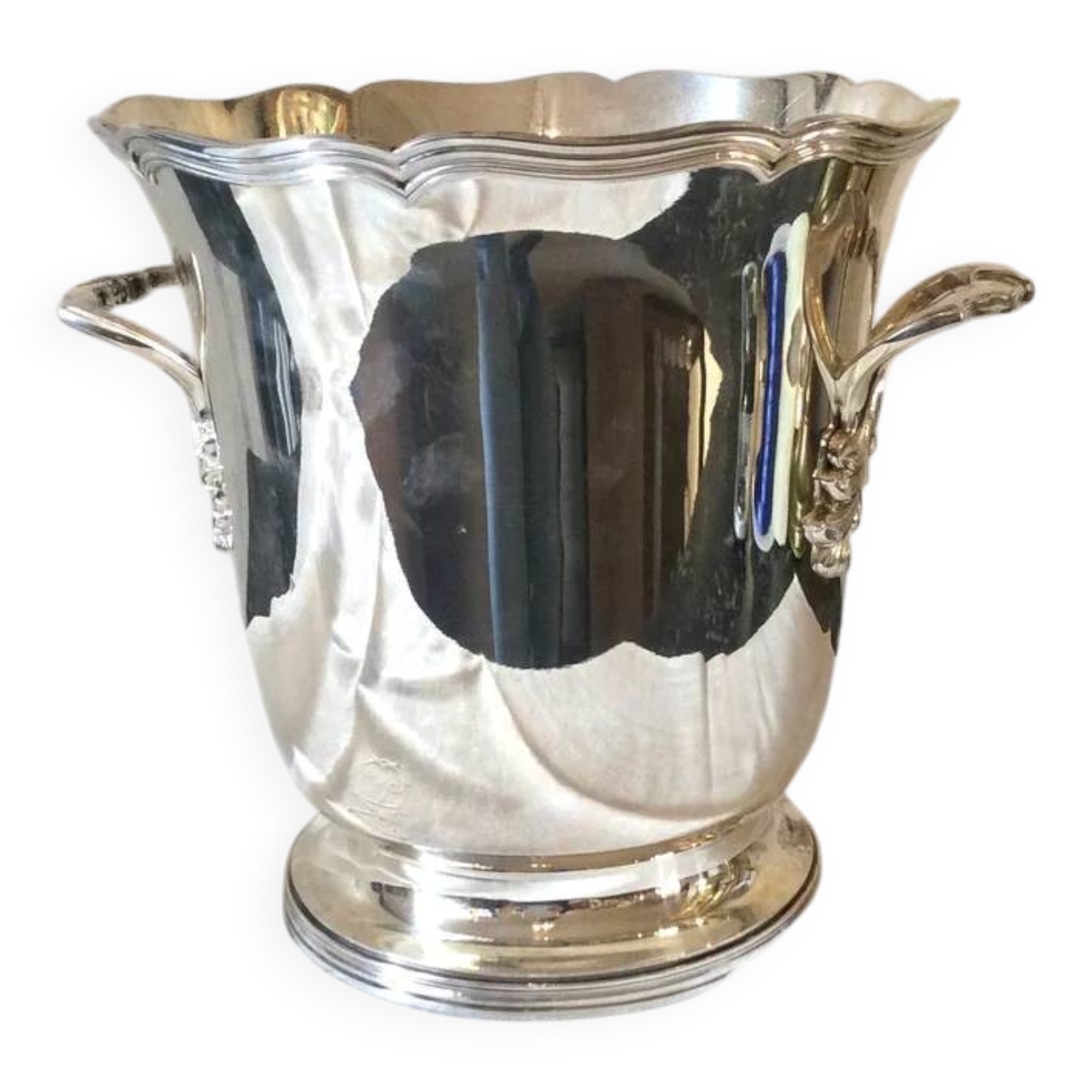 Silver-plated champagne bucket St-Médard