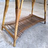 Vintage rattan coffee table