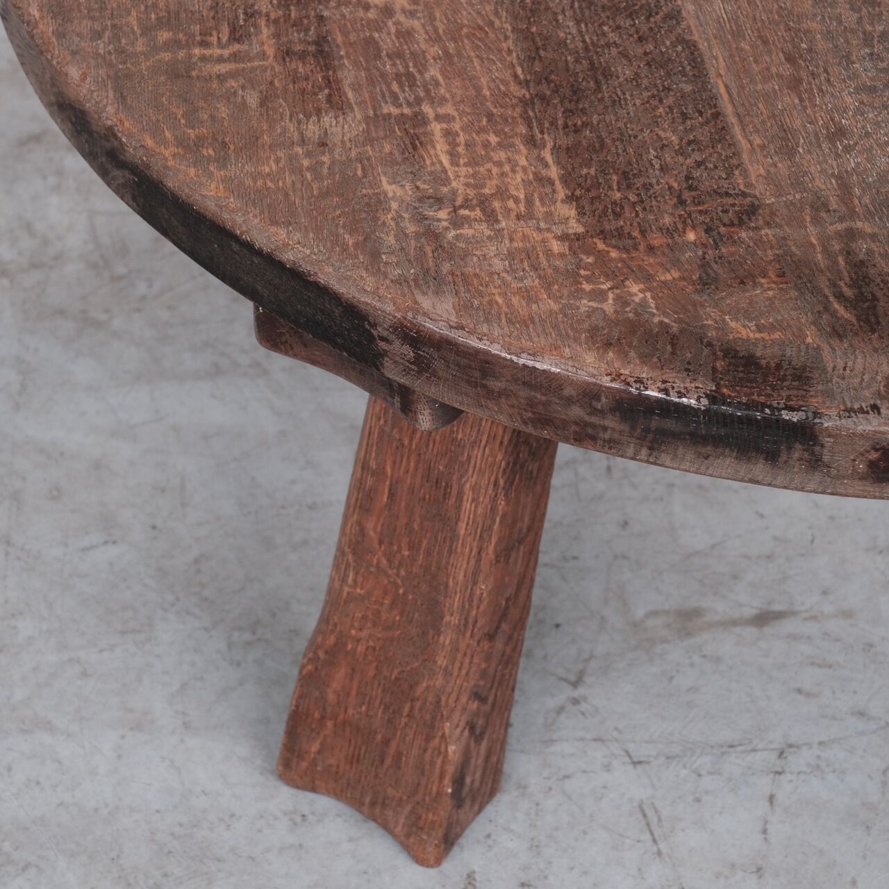 Brutalist oak mid-century dutch coffee table