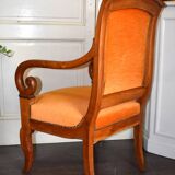 Fauteuil en Noyer, Époque Restauration, XIXe Siècle