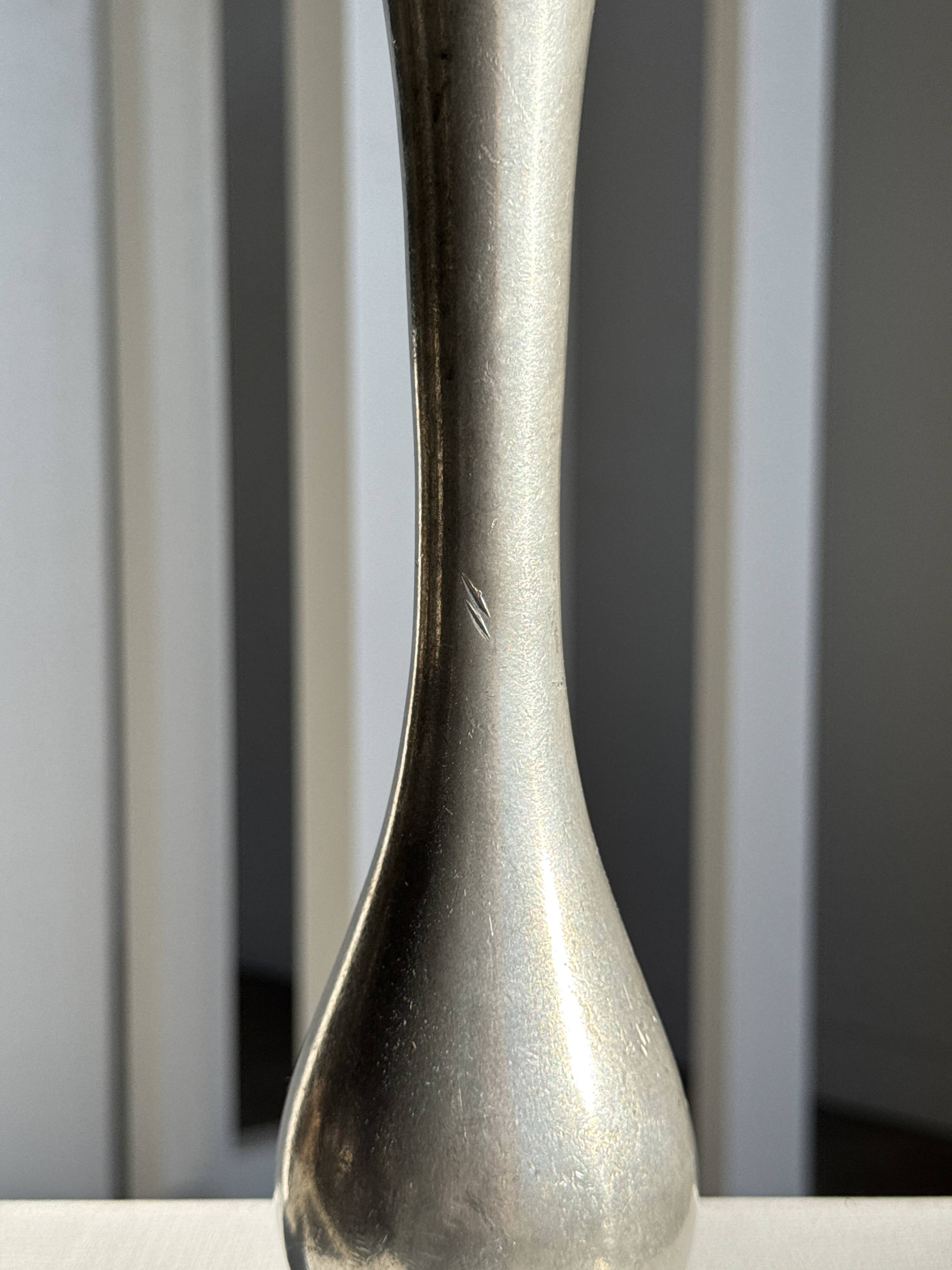 Vintage silver-plated floor vase