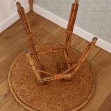 Round rattan coffee table tripod 535mm