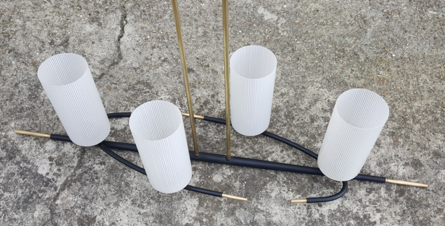 Candlestick suspension 4 lights Arlus 50s