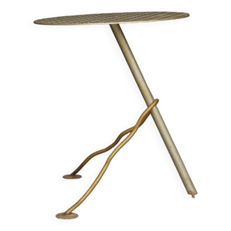 Postmodern Industrial Metal Garden Table, 1980s