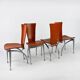Postmodern Set of 4 Dining Chairs, 1980s
