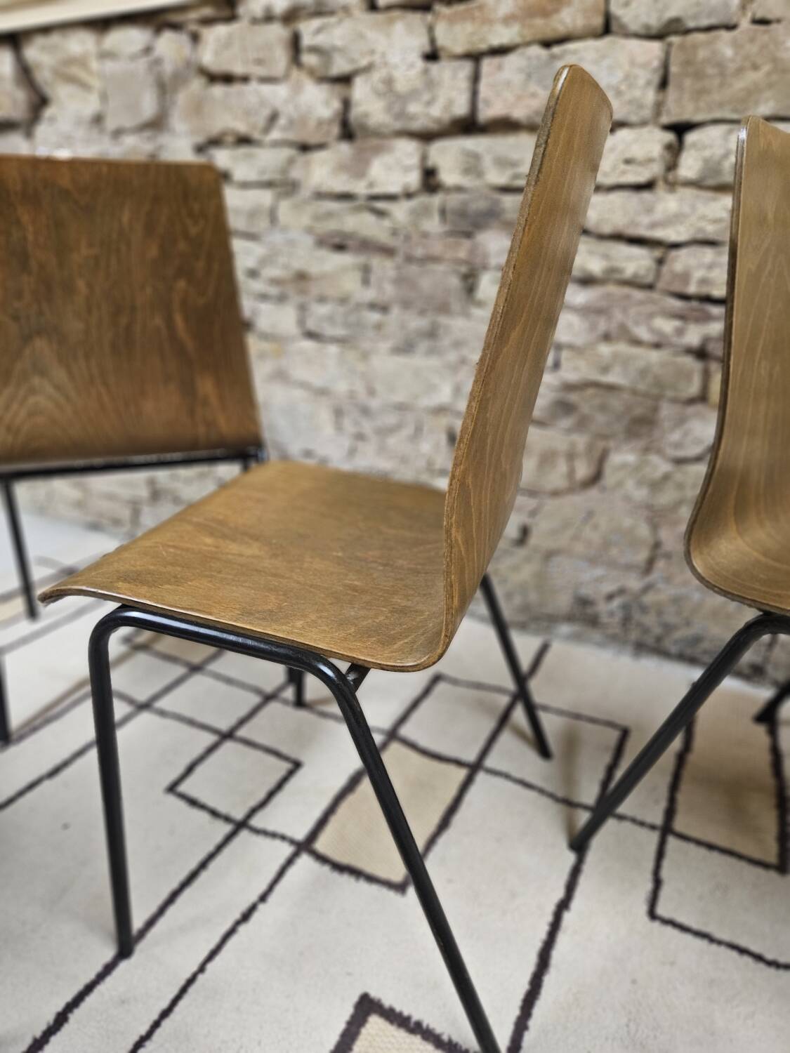 6 chaises Hiller empilable 1970