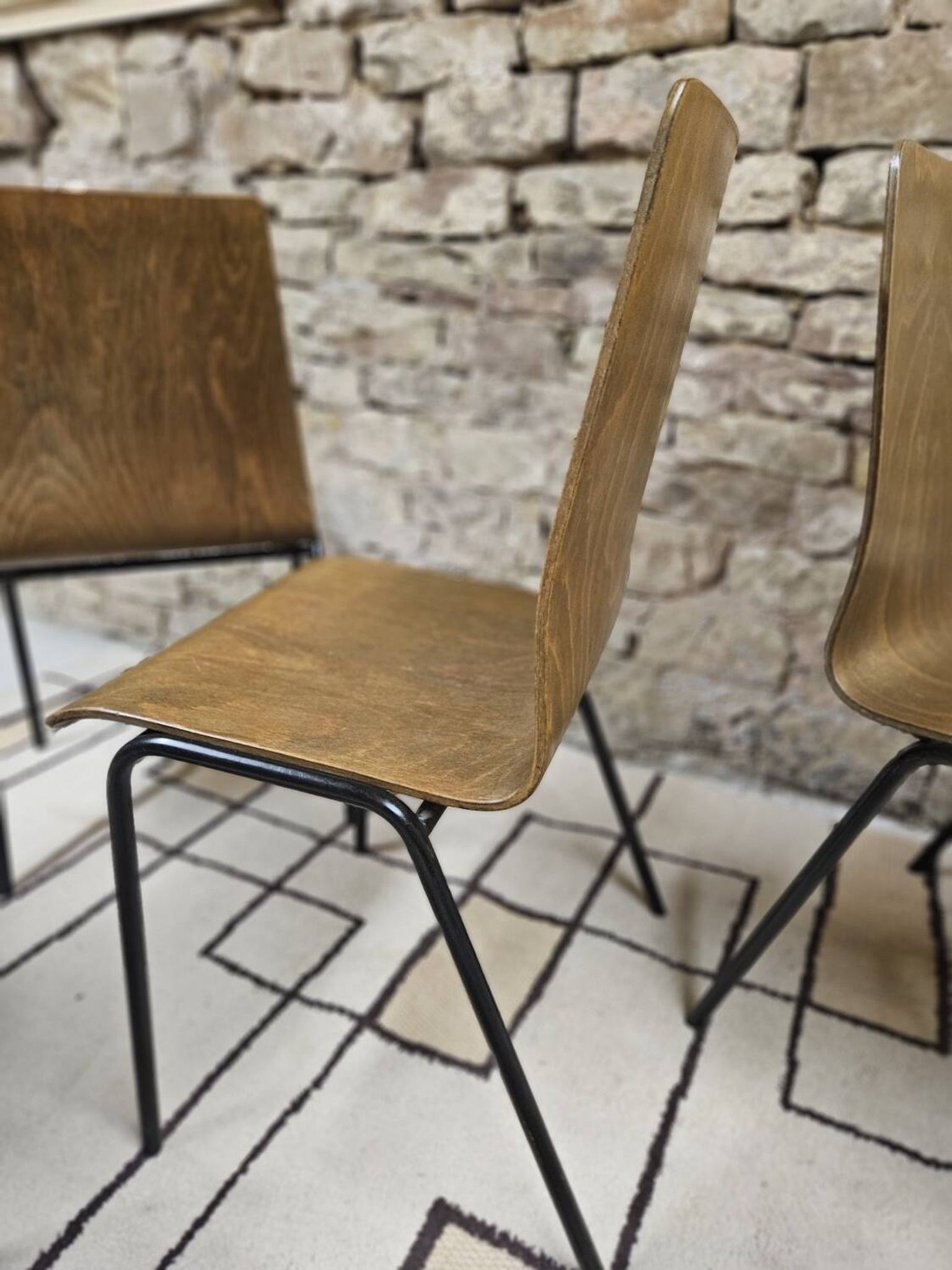 6 chaises Hiller empilable 1970