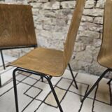 Lot of 6 Hiller stackable chairs 1970