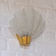 Swedish wall lamp 30's in glass and brass