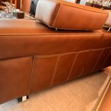 Roche Bobois Gold leather sofa 172 cm