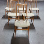 6 chairs Scandinavian years 50 60 Lubke