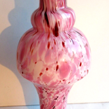 Art deco baluster vase, blood-red speckled Clichy glass