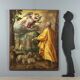 Ancient painting of Saint Joachim and the angel, oil on canvas, 16th century.