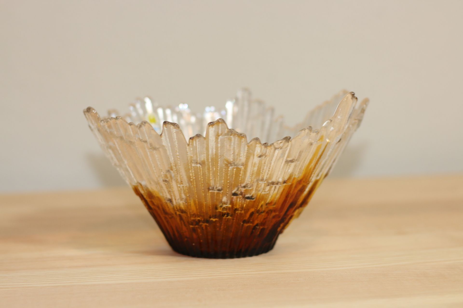 Glass vintage bowl by tauno wirkkala, finland 1960s