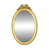 French Oval Facet Cut Mirror with Bow Classic 51cm