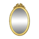 French Oval Facet Cut Mirror with Bow Classic 51cm