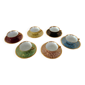 6 tasses et soucoupes - limoges