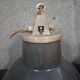 Pair of industrial pendant lights in enamelled sheet metal – 20th century (lot A)