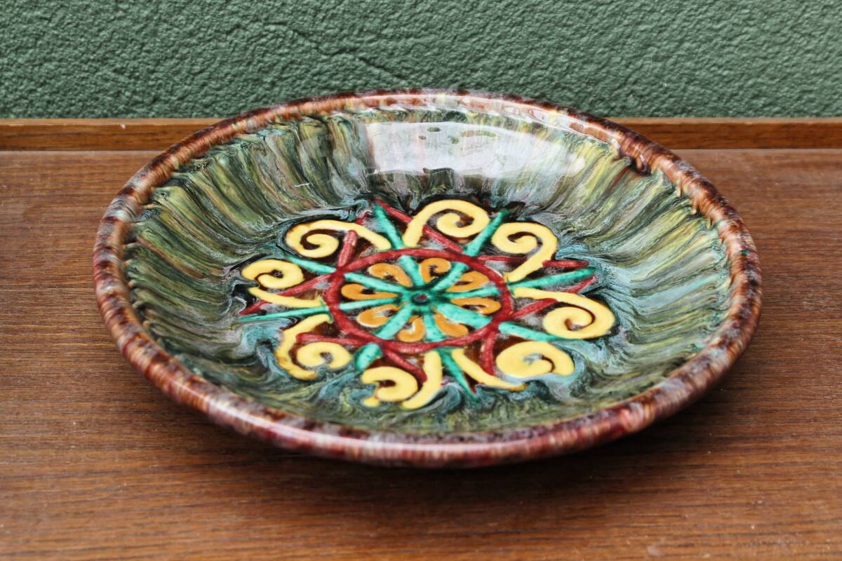 Quimper earthenware dish, HB, signed René Quillivic