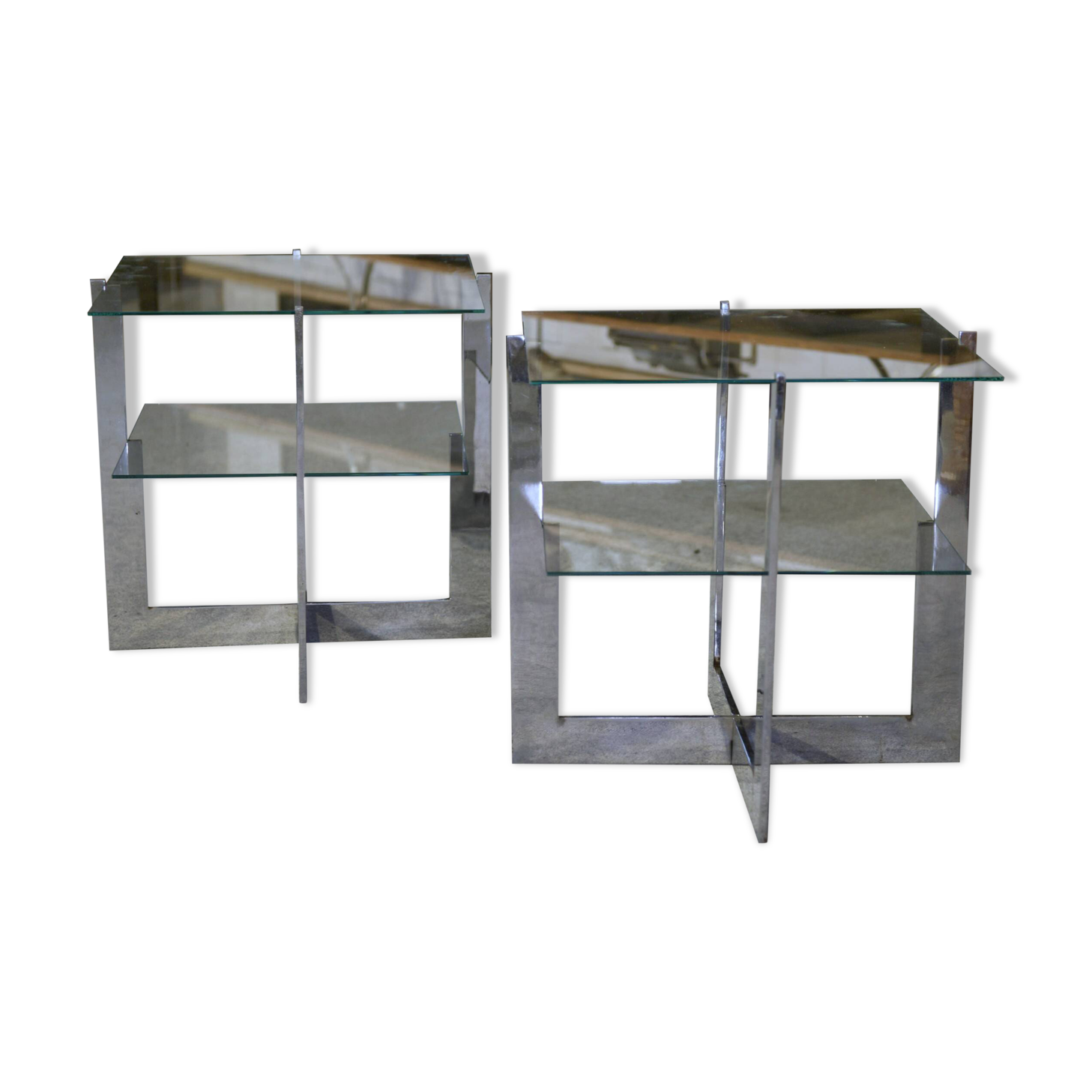 Pair of 1950s design coffee tables