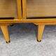 Library or display cabinet with 4 modules in light oak, France around 1960.