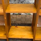 Bamboo cabinet woven and modular pine vintage 1960
