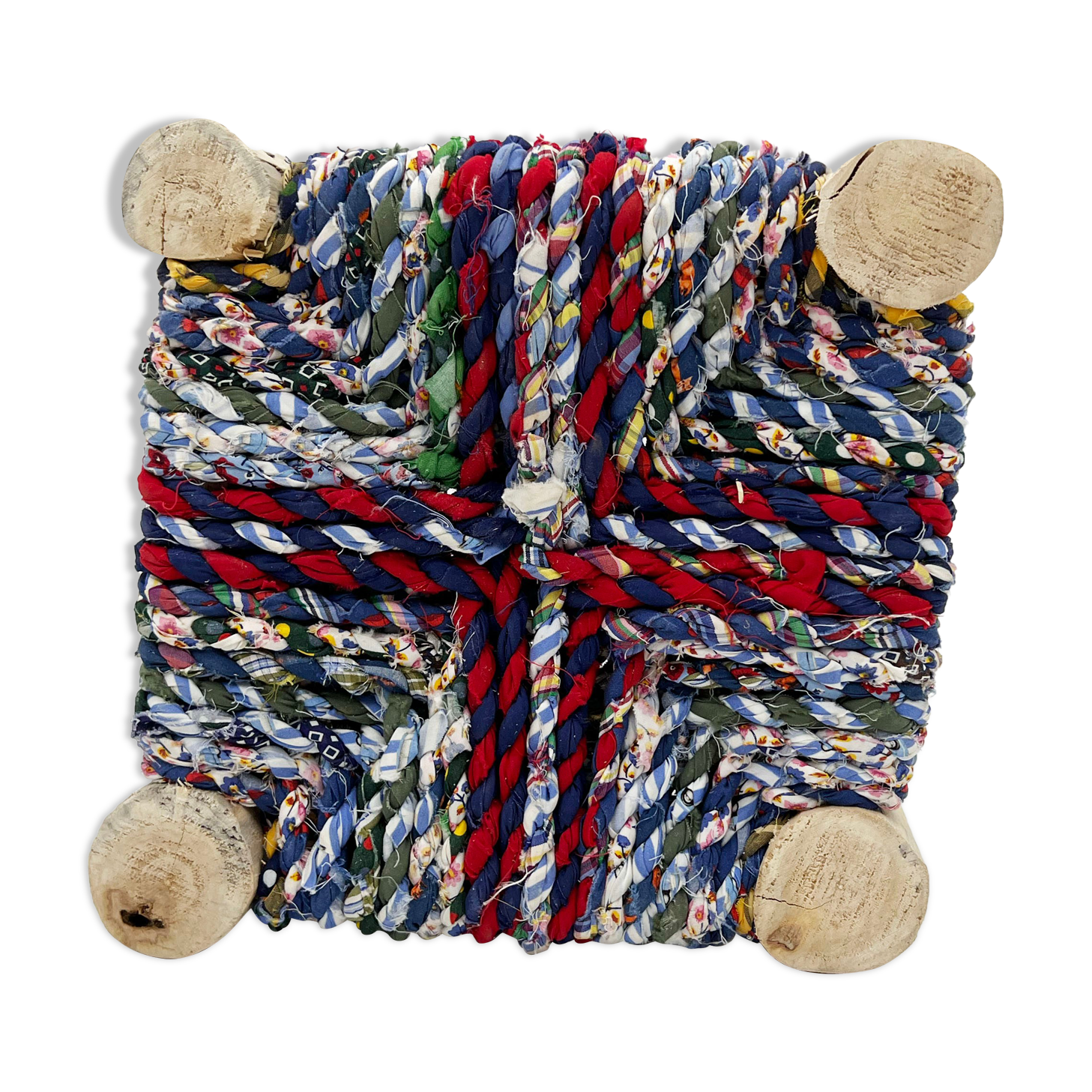 Moroccan mini stool Boucherouite