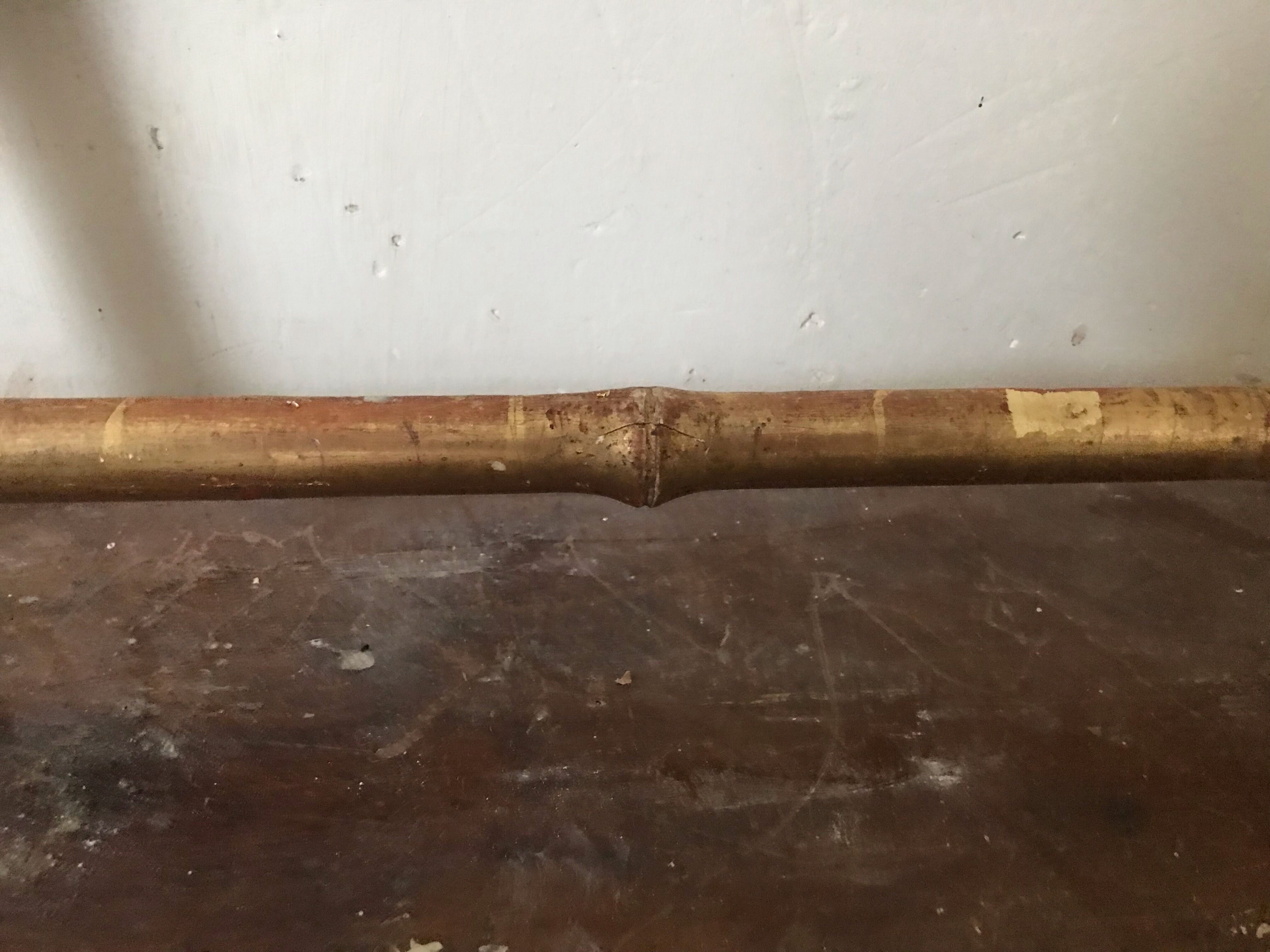 Golden bamboo frame with gold leaf