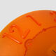 Guzzini orange wall clock from the 1980s