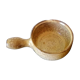 Beige glazed terracotta caquelon