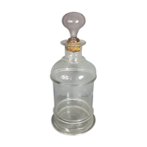 Flacon ancien en verre soufflé