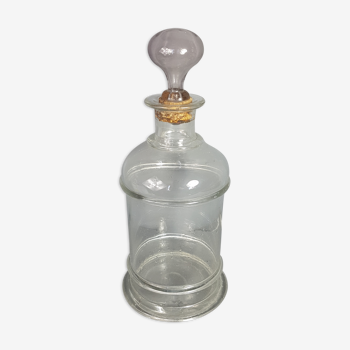 Old bottle of 19th century blown glass